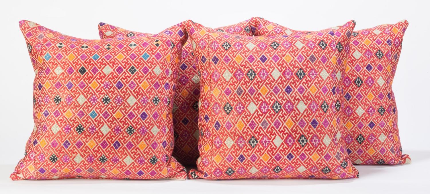 Orange Wedding Blanket Cushion