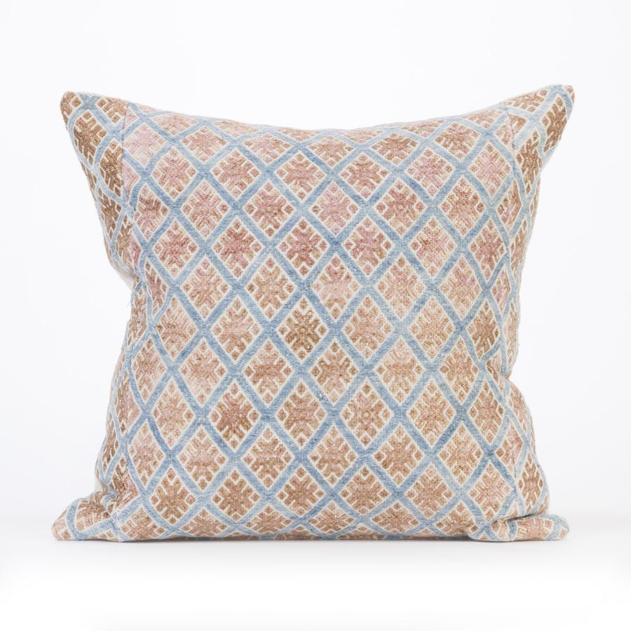 Blue and Gold Zhuang Cushion