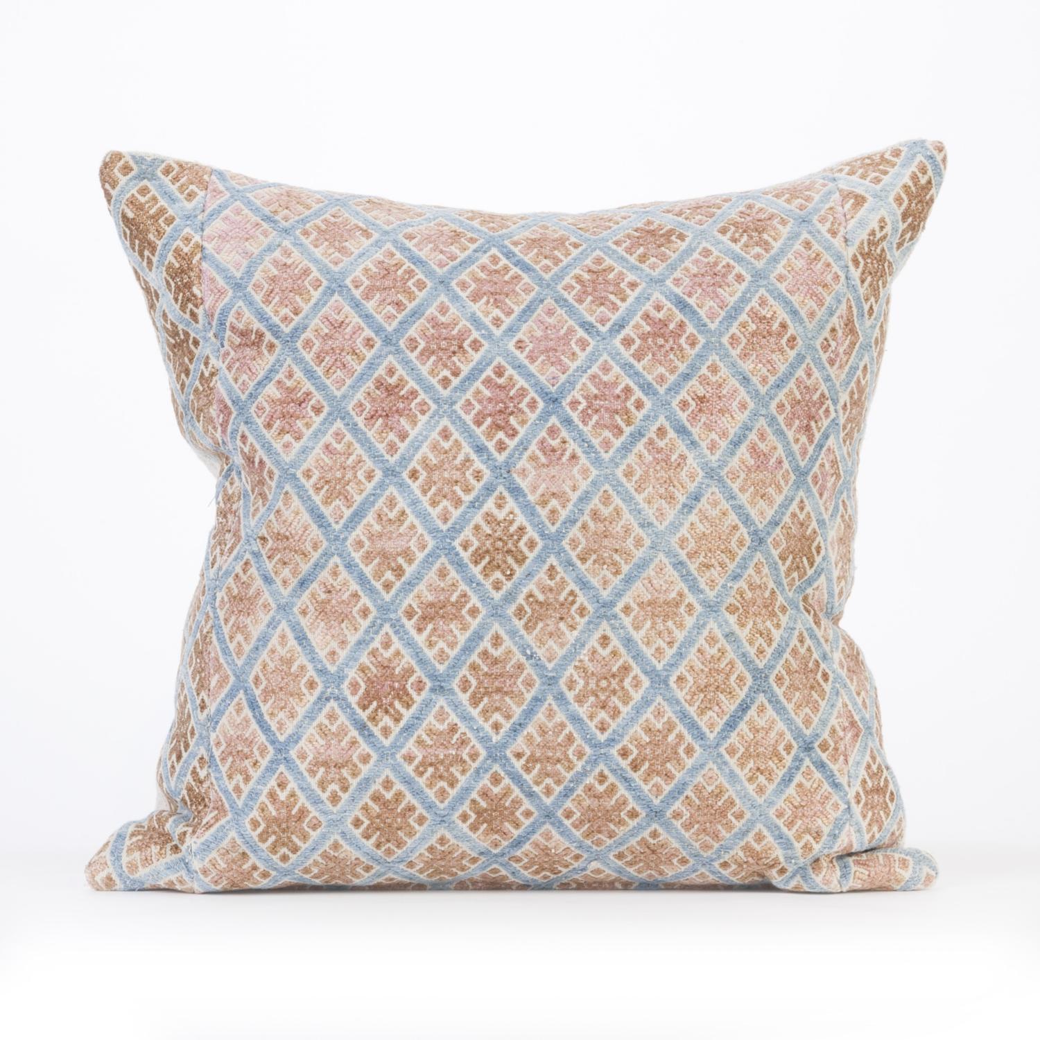 Blue and Gold Zhuang Cushion