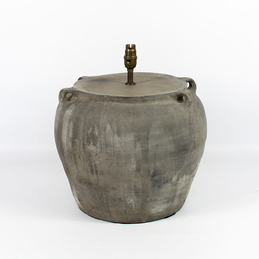 Mid Century Terracotta Pot Lamp