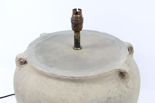 Mid Century Terracotta Pot Lamp