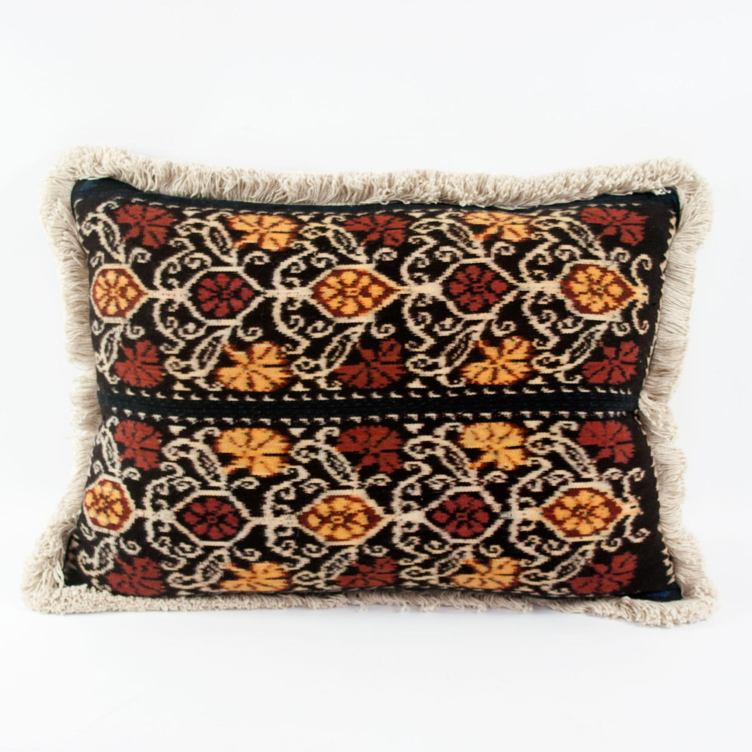 Ikat Cushions with Fringe Trim