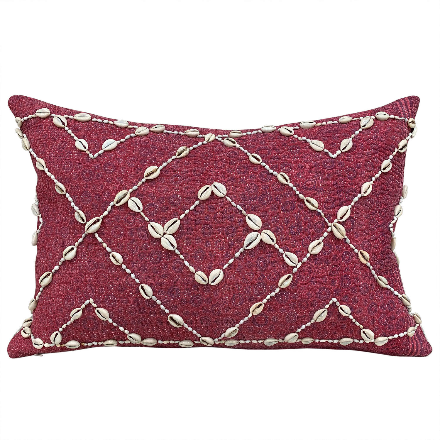 Sami Quilt Cushion with Shells and Seeds