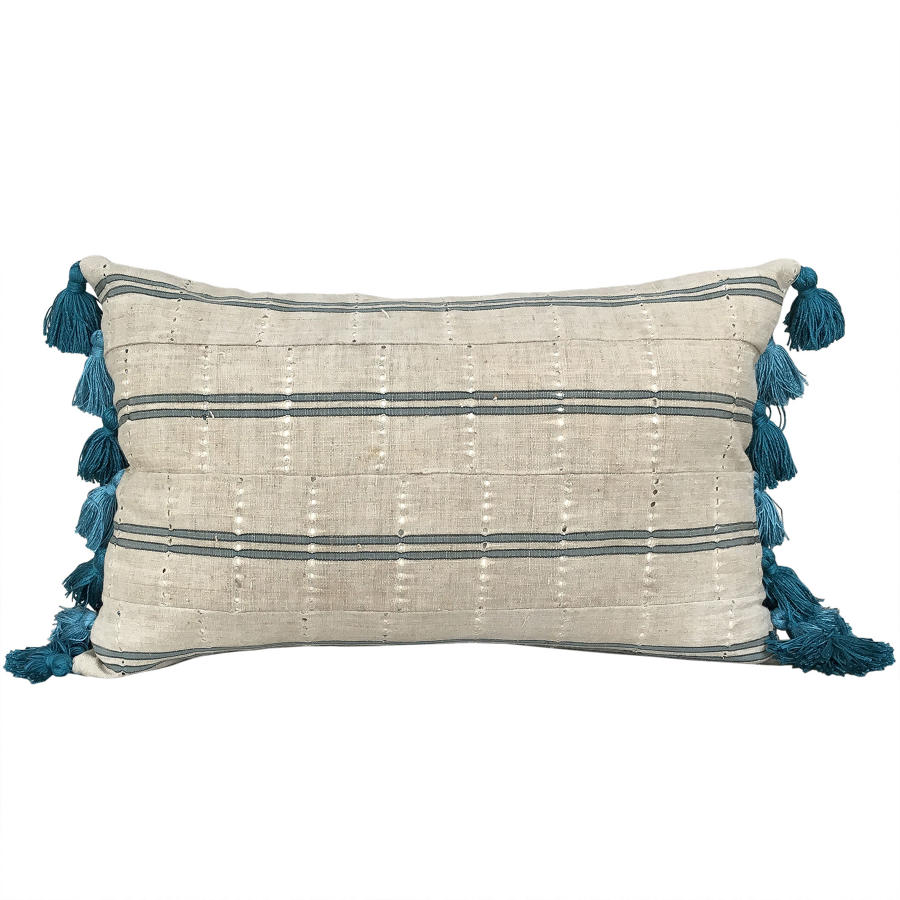 Yoruba Cushions with Bamboo Tassels