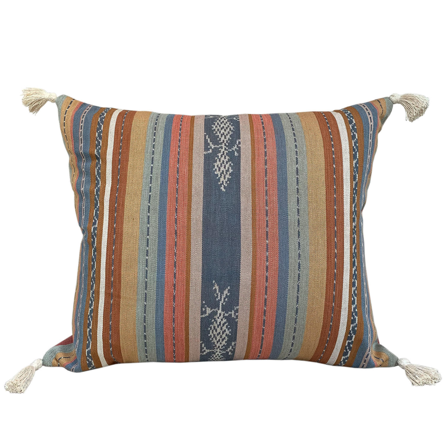 Flores ikat cushions with tassels