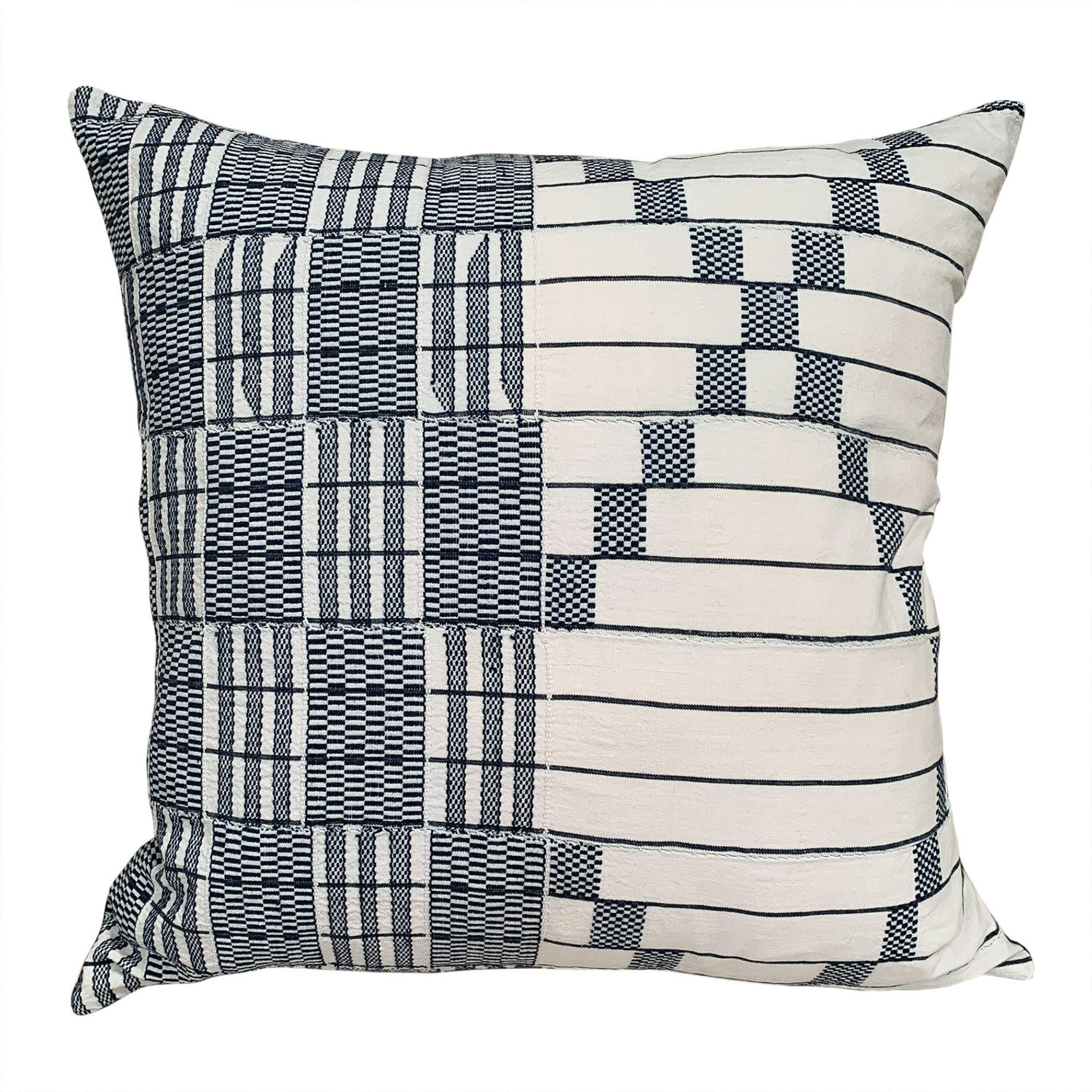 Blue and white Asanti cushions