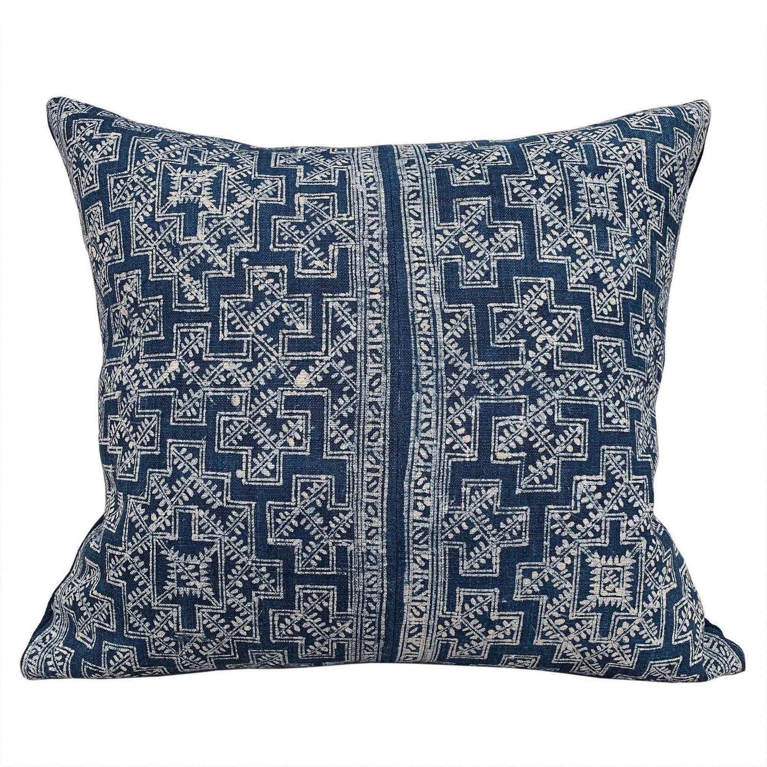 Indigo batik cushions