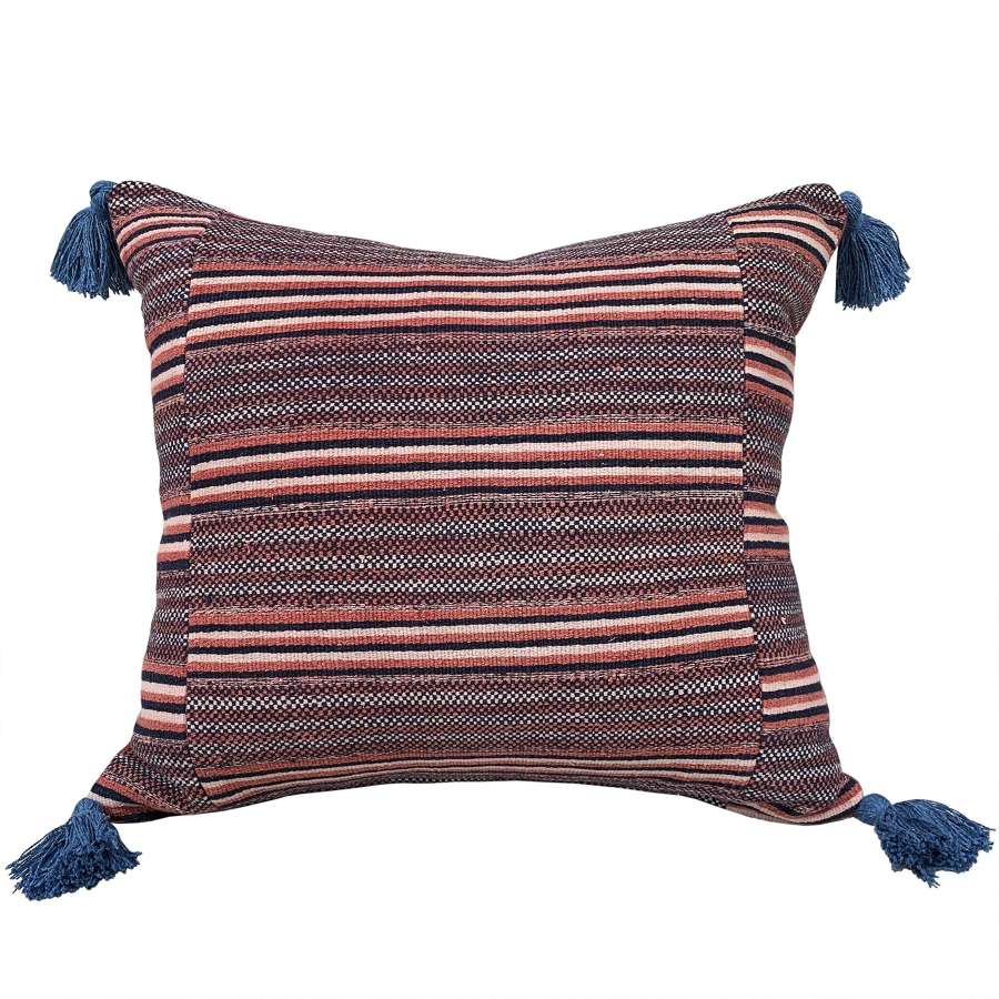 Rusty Zhuang striped cushion with tassels