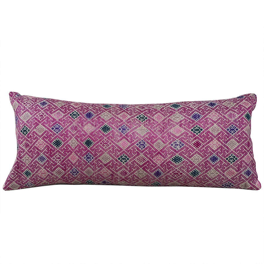Pink wedding blanket cushion