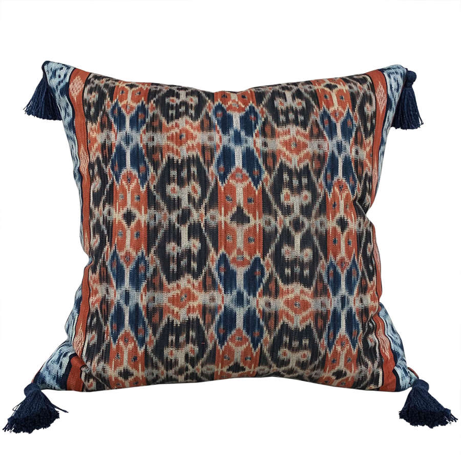 Sumba ikat cushions with tassels