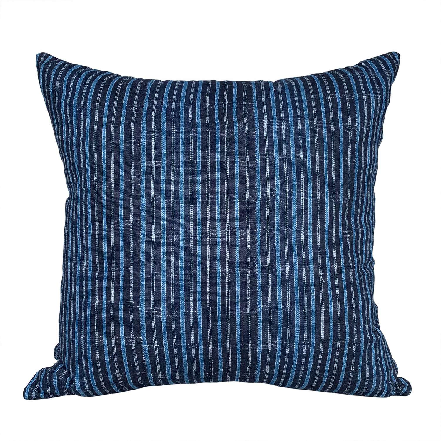Indigo striped Yoruba cushion