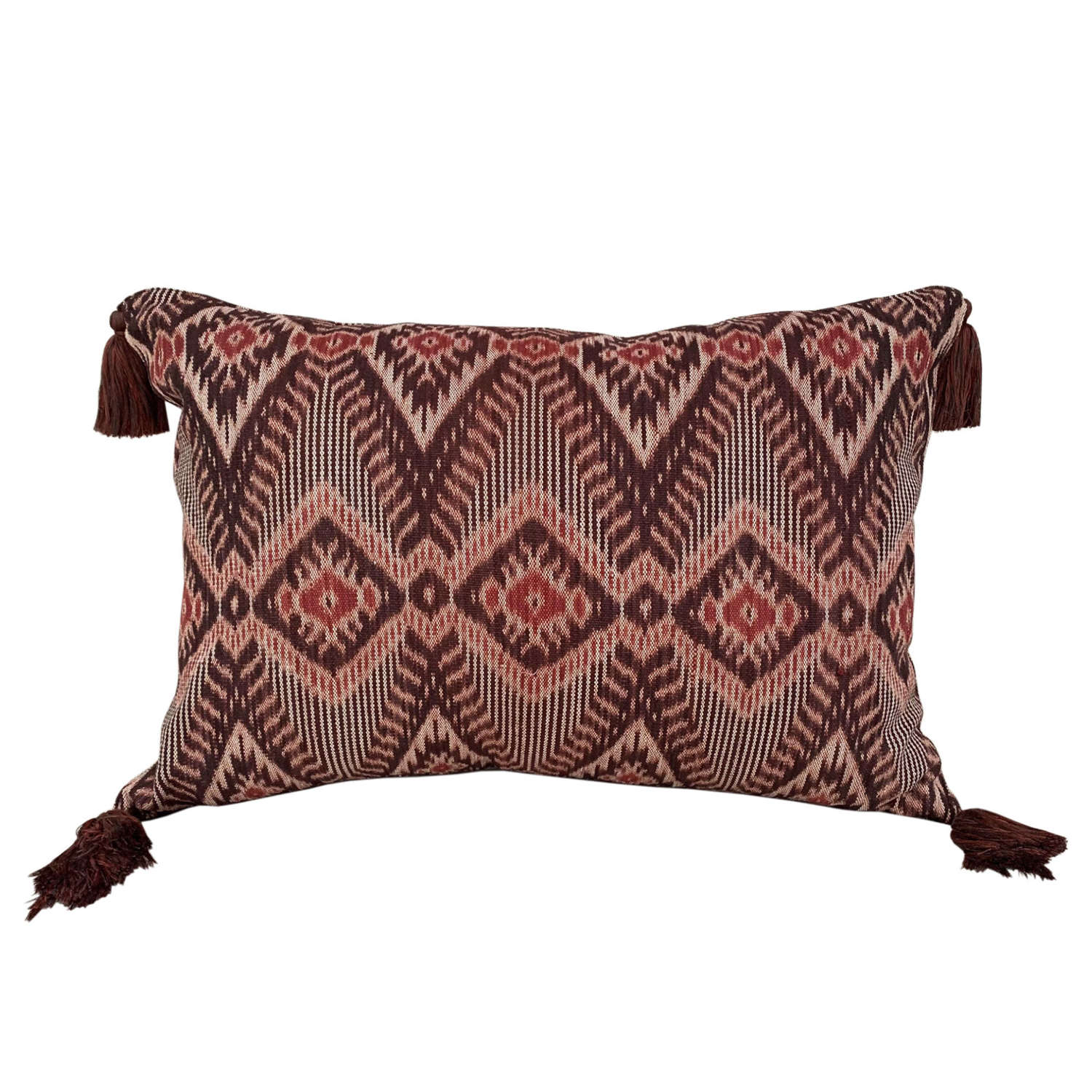Timor ikat cushions with tassels