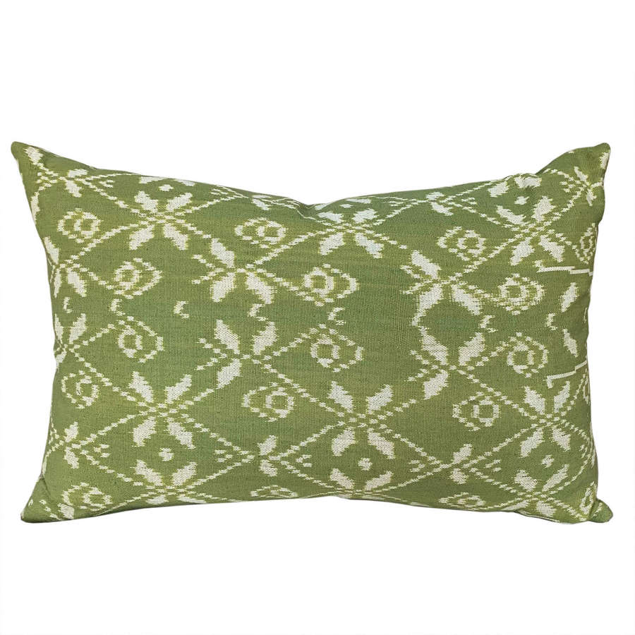 Rote ikat cushion - green