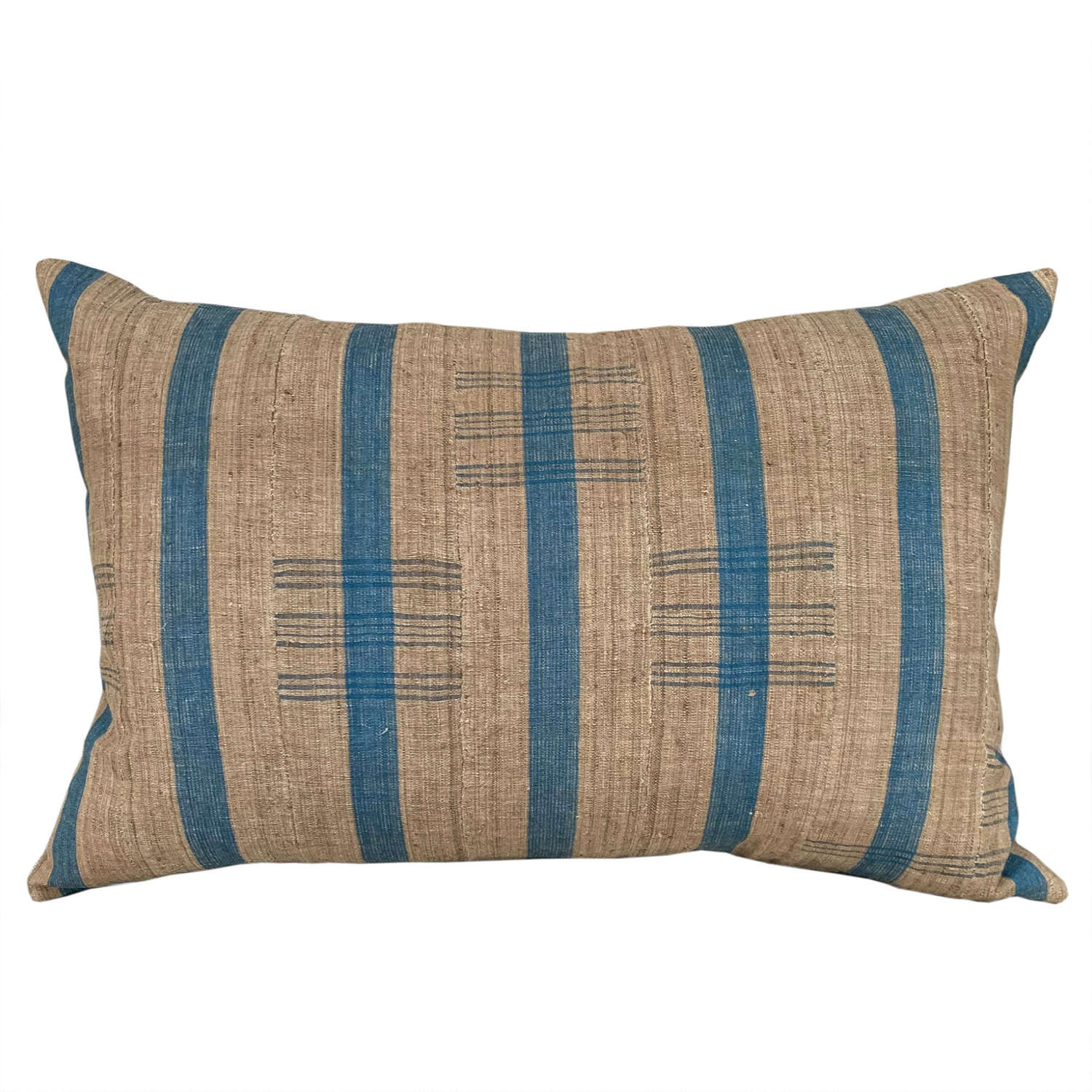 Yoruba cushions with blue stripe