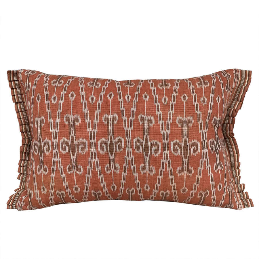 Dayak cushions with pleated side trim