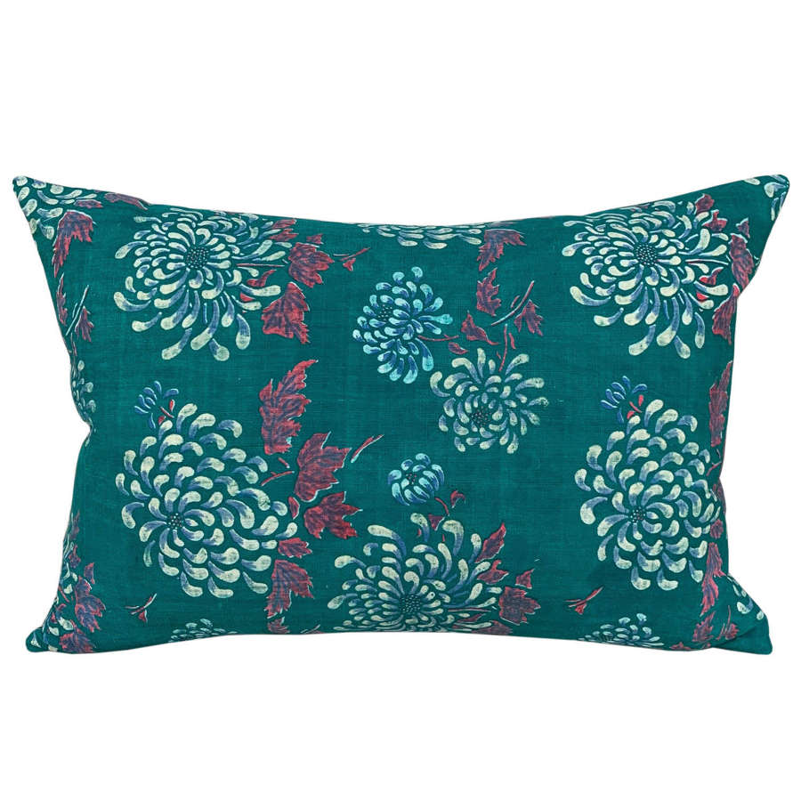 Chrysanthemum block print cushions