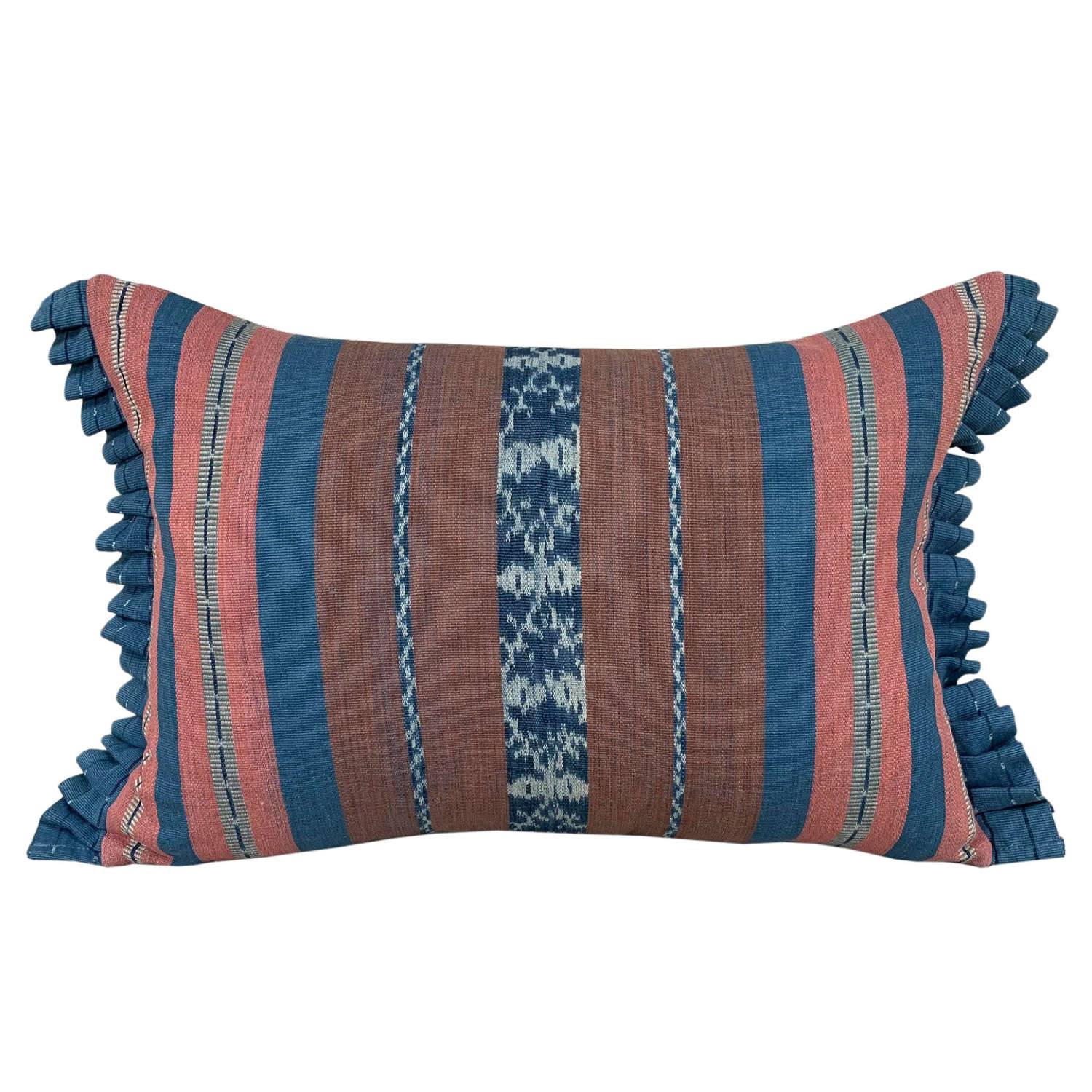 Flores cushions with pleated side trim