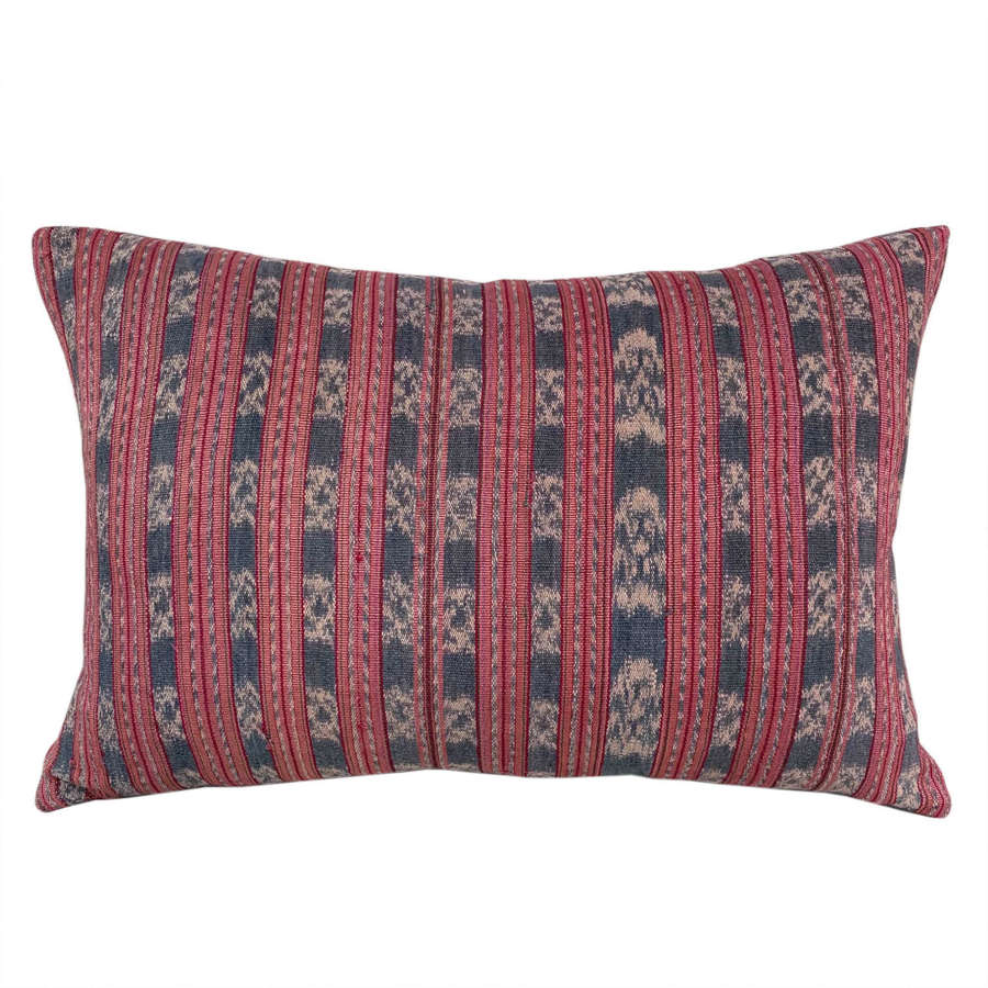 Savu ikat cushion, pink and grey