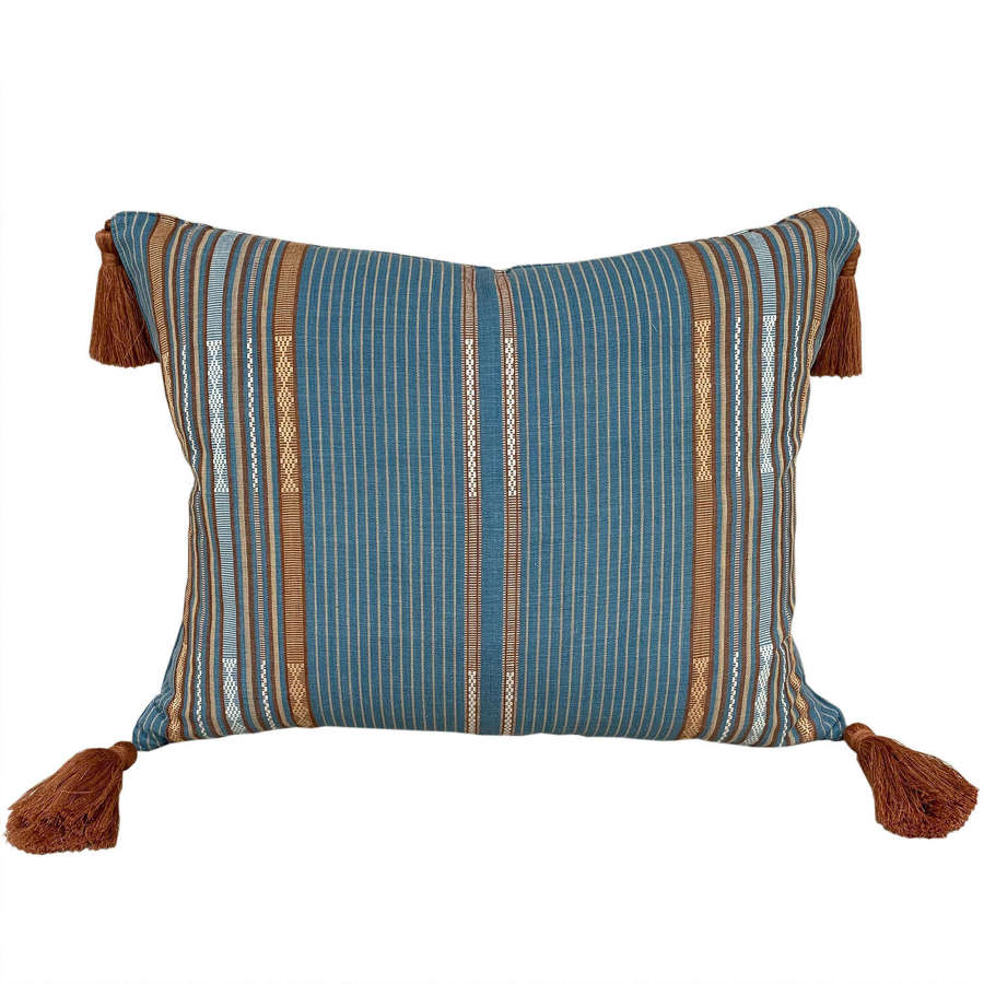 Lombok cushions, blue stripe