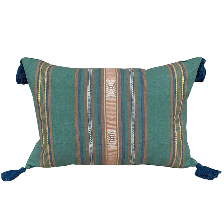 Lombok cushions, blue green