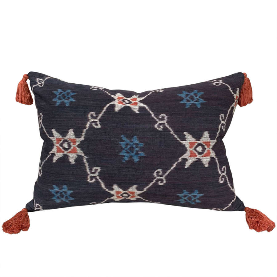 Sumba ikat cushions with tassels