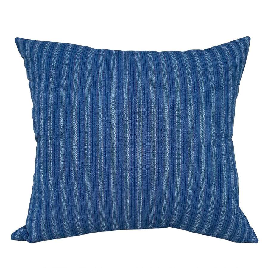 Songjiang Cushions, Mid Blue Stripe