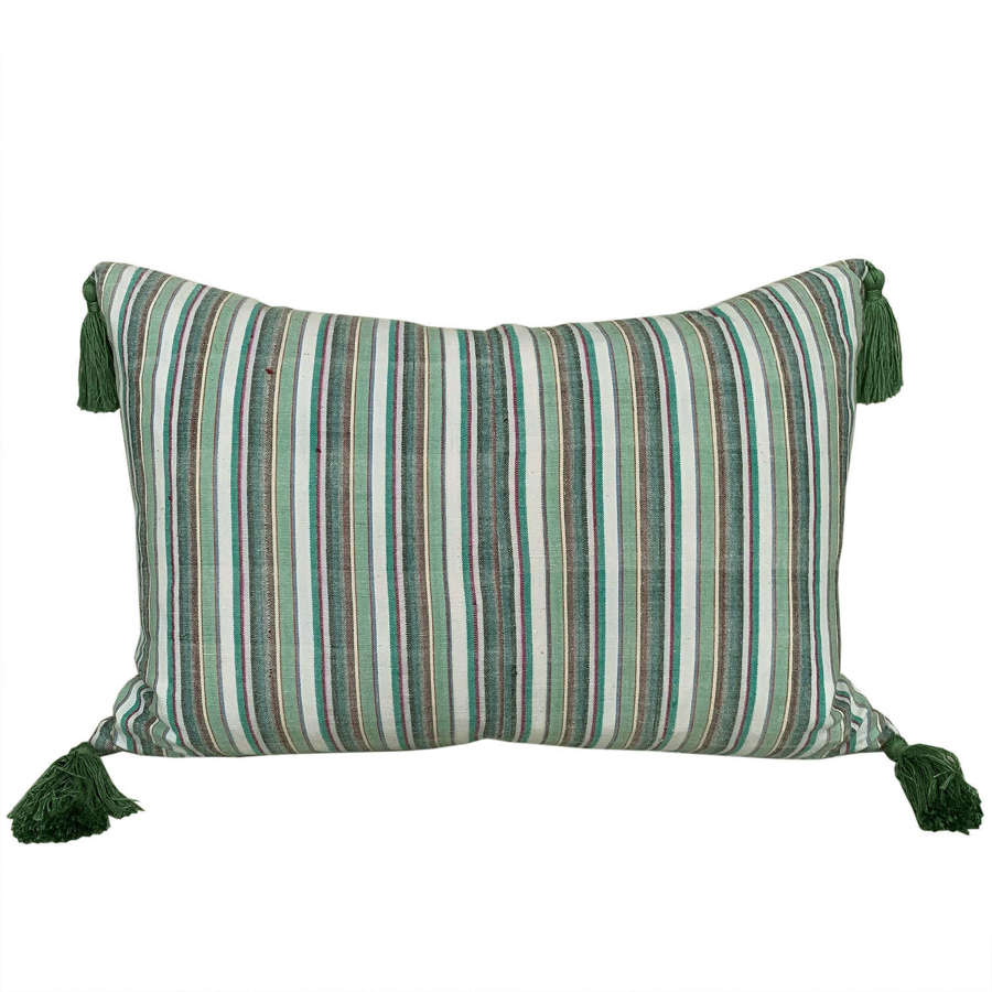 Songjiang Cushions, Green Stripe