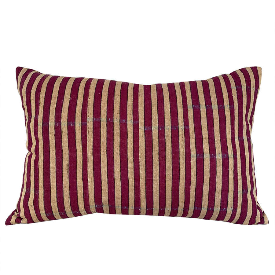 Yoruba Cushions With Berry Stripe
