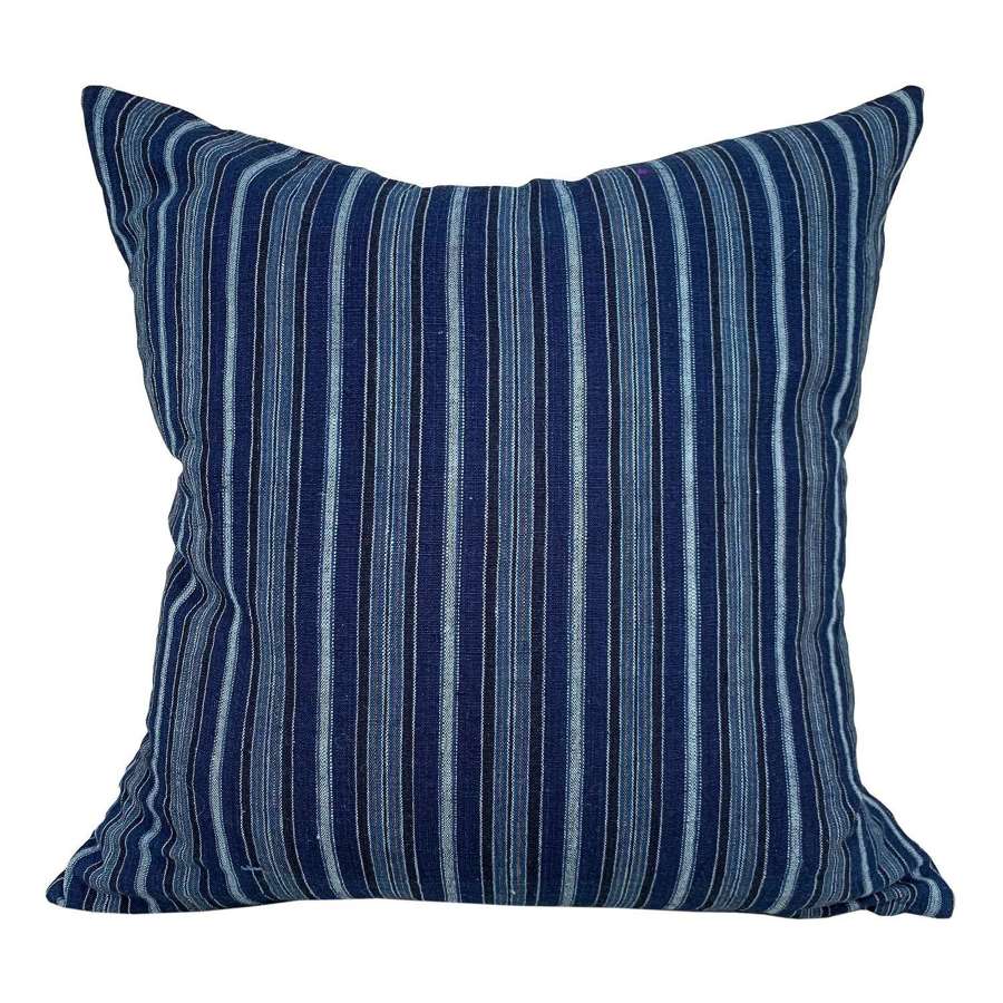 Songjiang Striped Cushions, Dark Blue