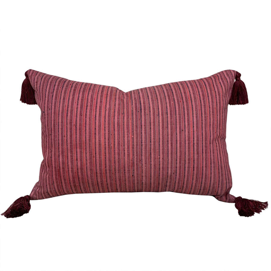 Pink Songjiang Cushion With Tassels
