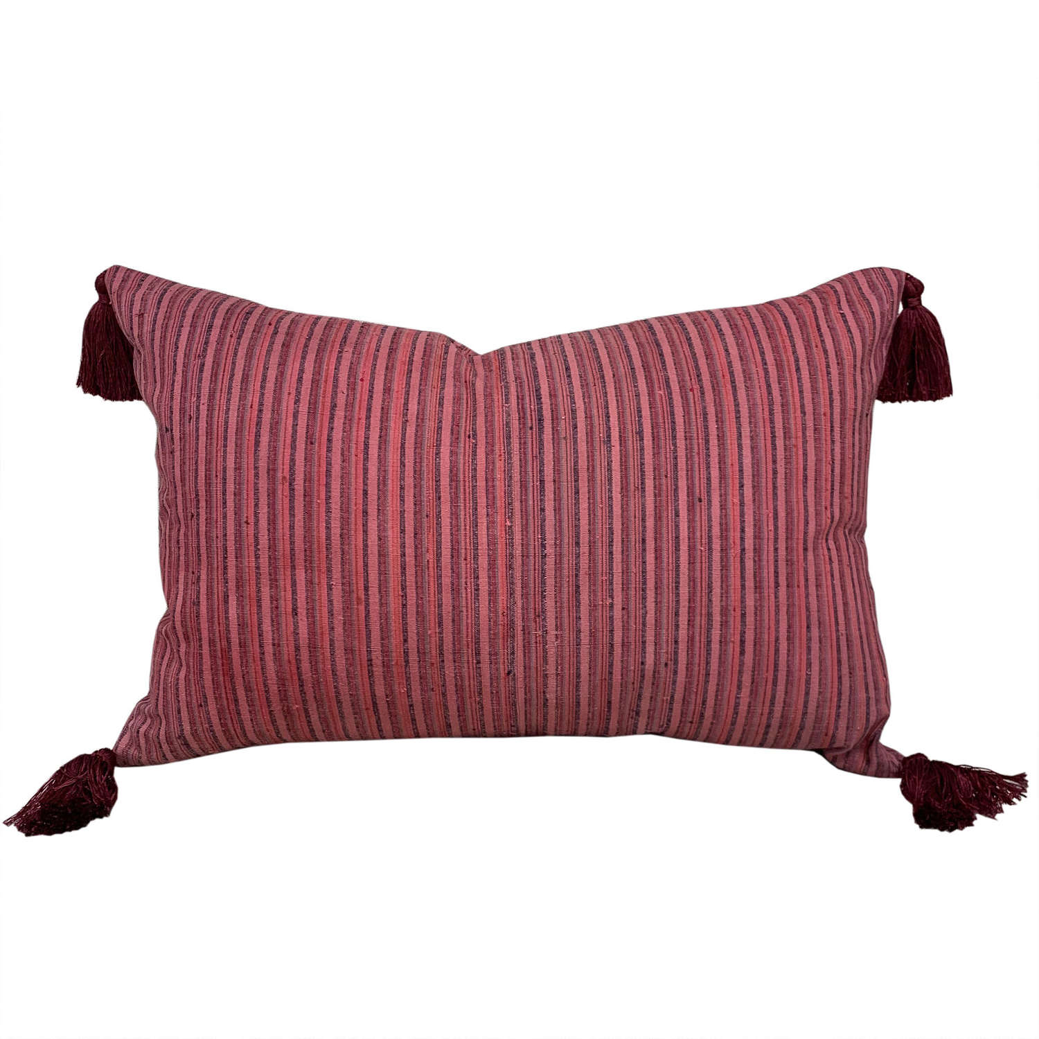 Pink Songjiang Cushion With Tassels