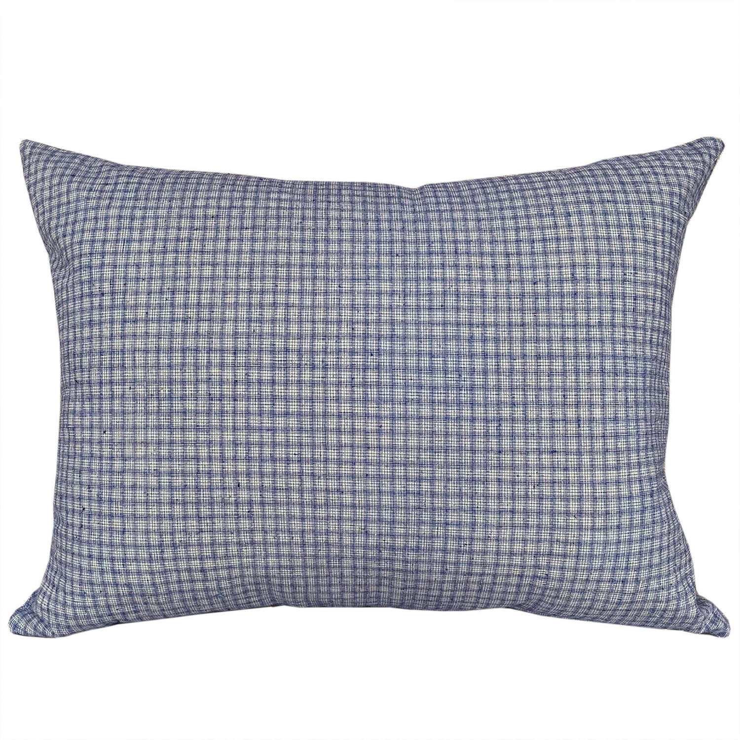 Blue And White Basket Weave Cushions