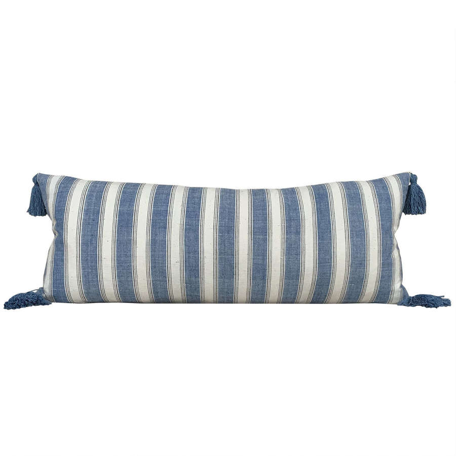 Long Cushion, Blue And White Stripes