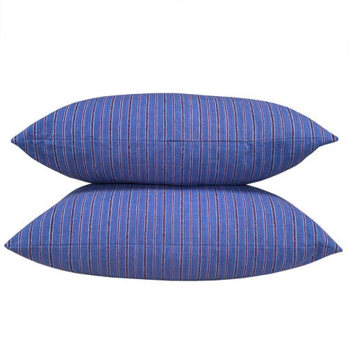 Pastel Blue Striped Songjiang Cushions
