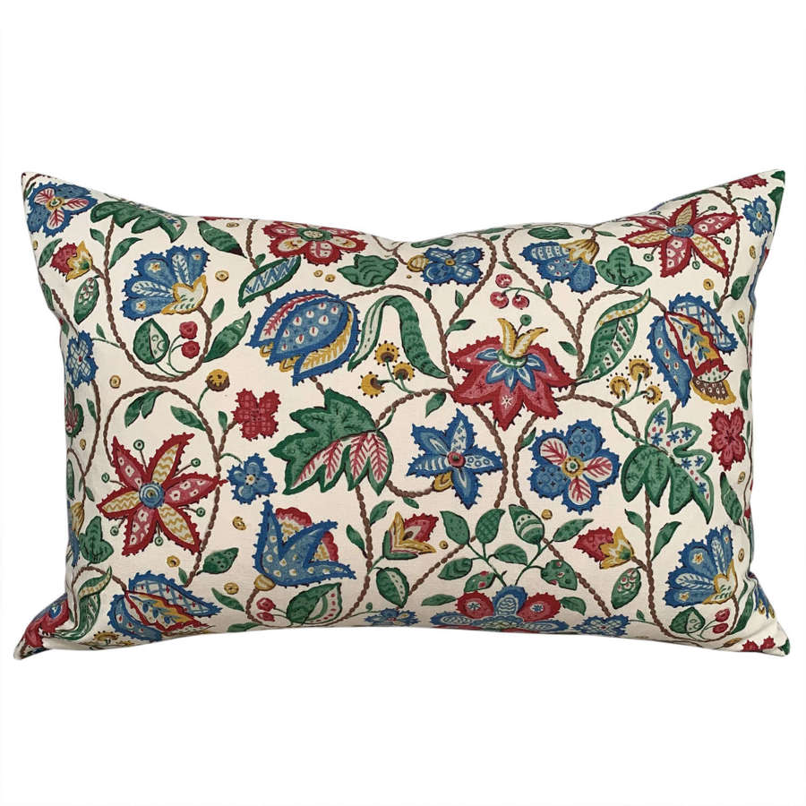 Floral Cushions With Striped Backs