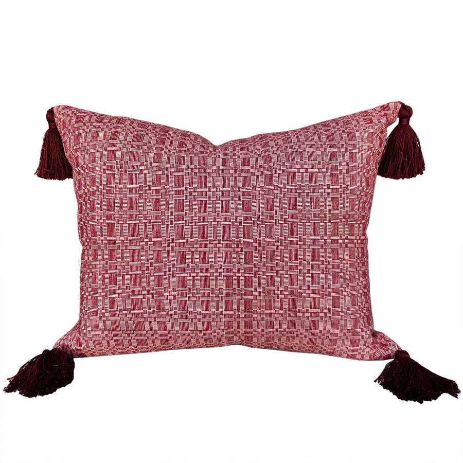 Songjiang Cushions, Red Basket Weave