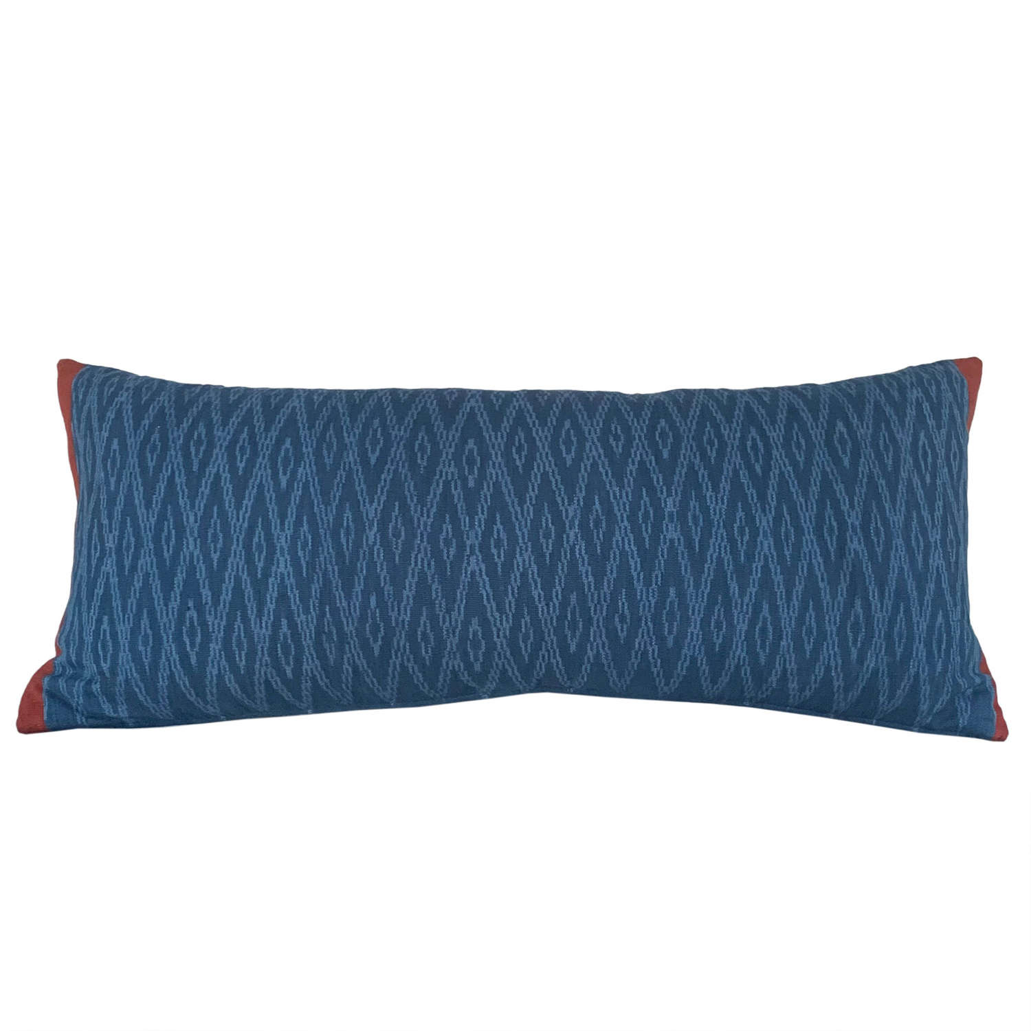 Long Indigo Batak Cushion With Tassels