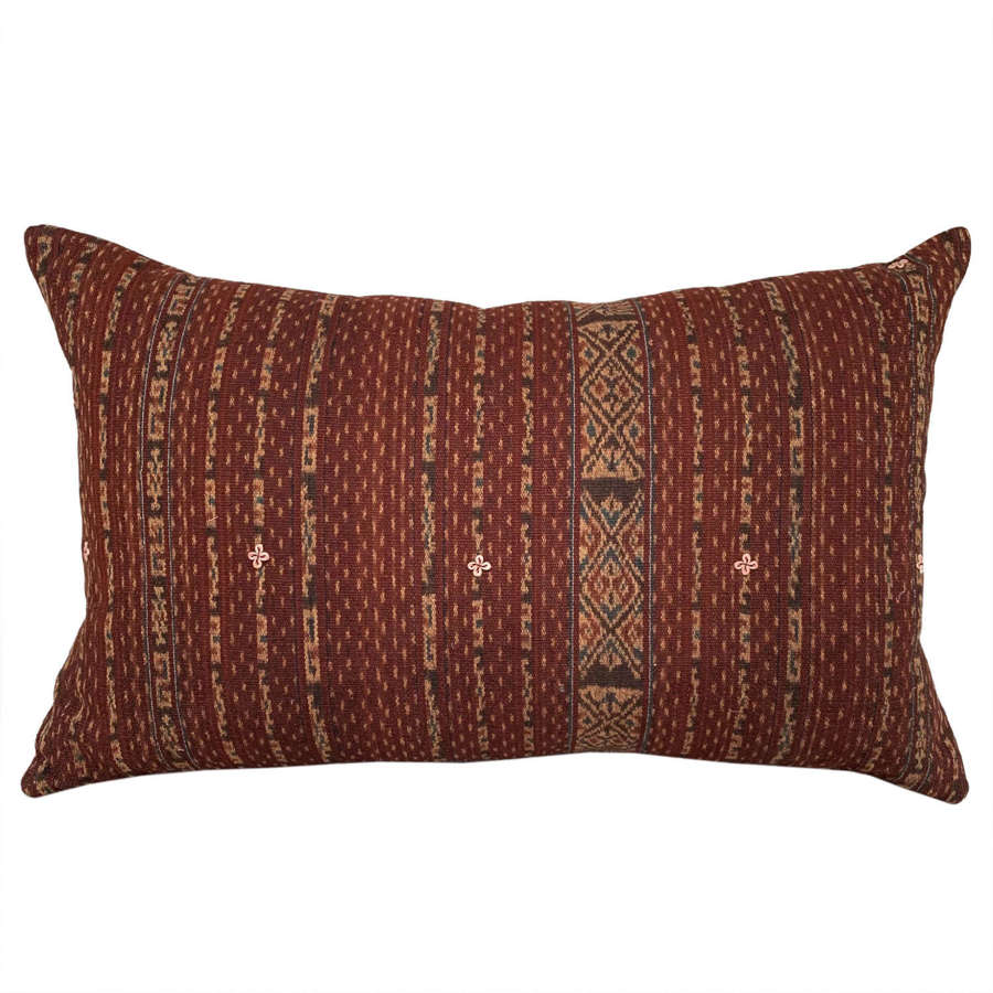 Large Flores Ikat Cushion
