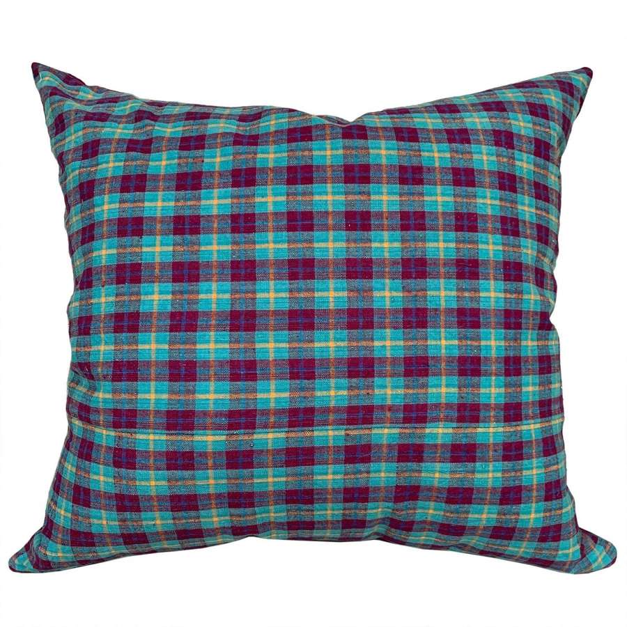 Jade Berry Check Cushions