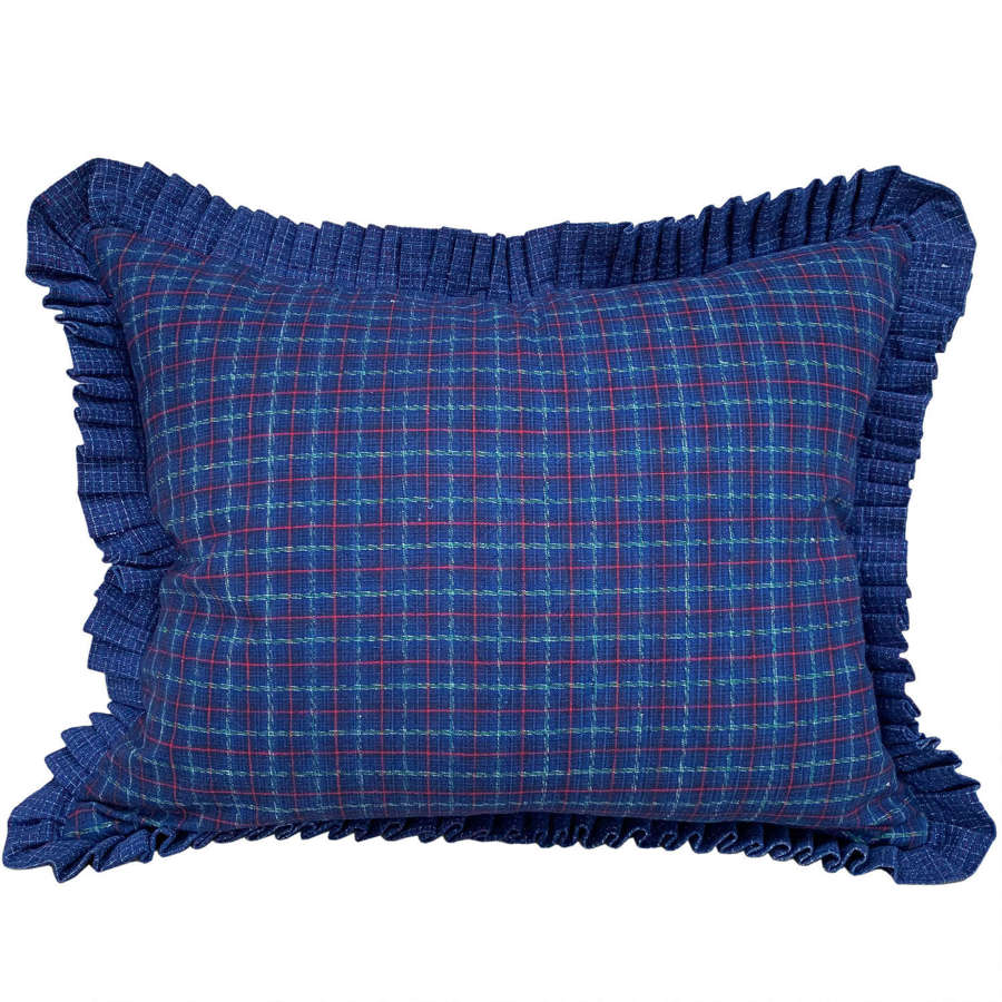 Songjiang Checked Cushions With Pleated Trim