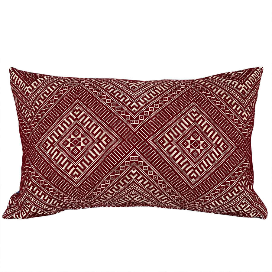 Red Dai Wedding Blanket Cushion