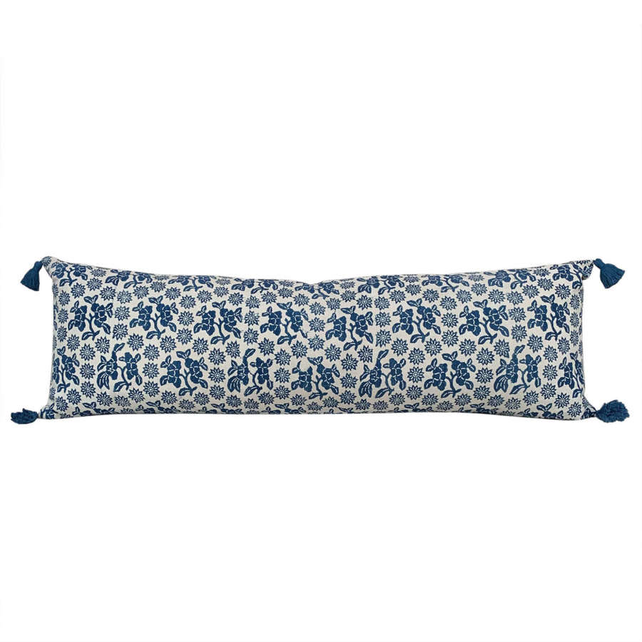 Indigo Resist XL Cushion With Tassels