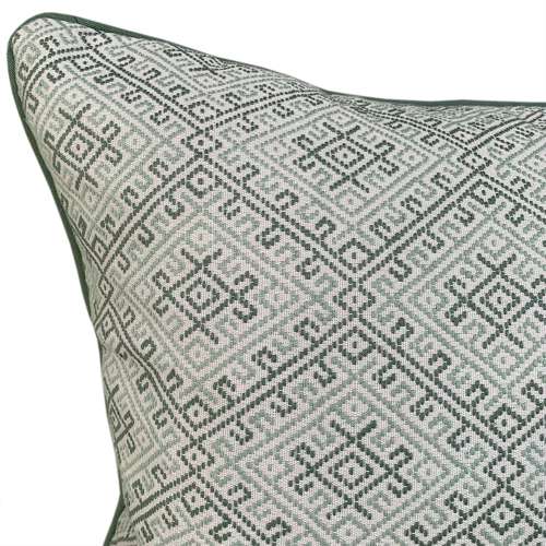 Hand Woven Green Brocade Cushions