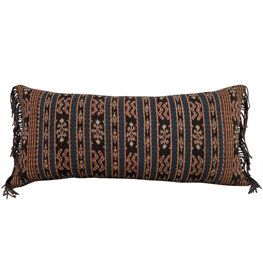 Savu Ikat Cushion With Fringed Ends