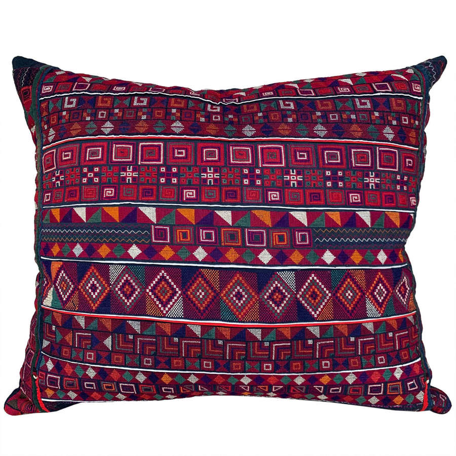 Large Akha hilltribe cushion