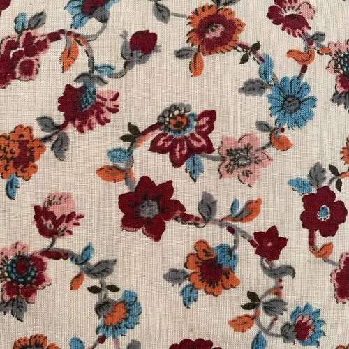 Floral Cushions With Frill Trim