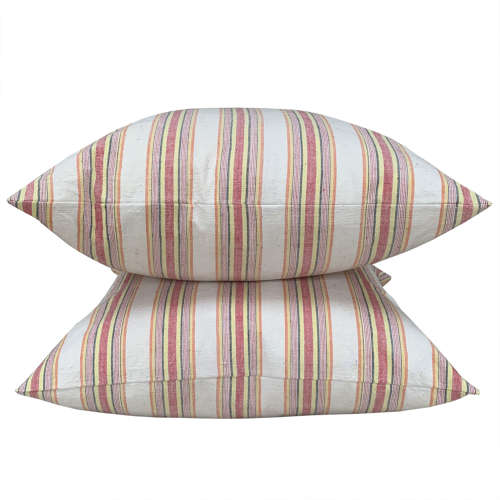Red And Yellow Striped Cushions