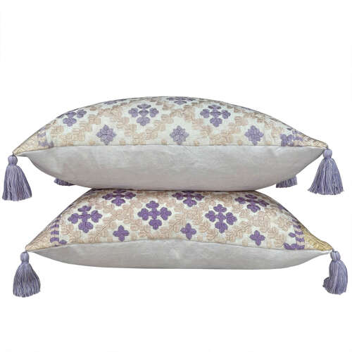 Rabat Embroidery Cushions With Tassels
