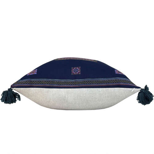 Akha Embroidery Cushion With Tassels