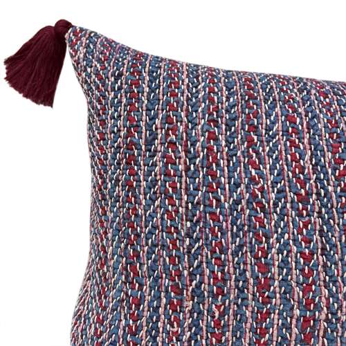 Banjara Cushion With Red Tassels